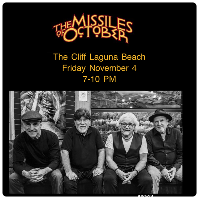 Missiles of October at the Cliff November 4th 7-10pm